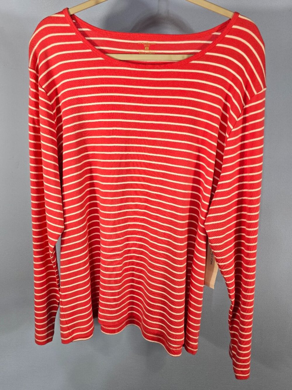 NWT Jones New York Sport Woman Pullover Pink & White Stripes Size 3X NEW (QQ-18)